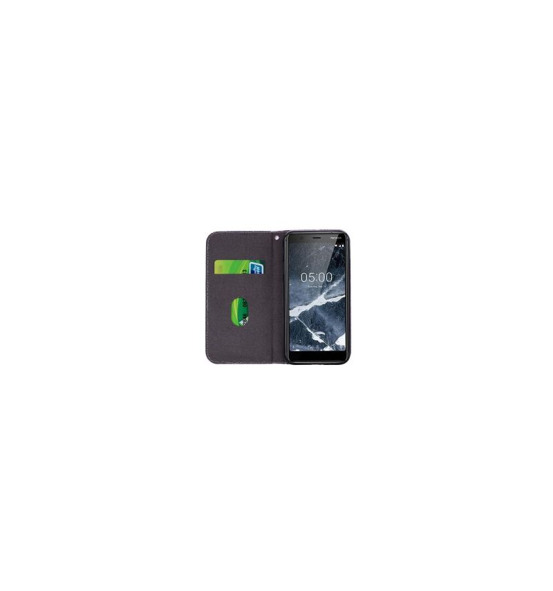 Flipové Pouzdro Na Nokia 5.1 Luxusní Držitel Karty Croco