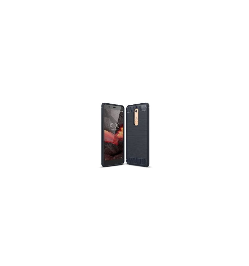 Kryt Na Nokia 5.1 Uhlíkový Kartáčovaný Gel