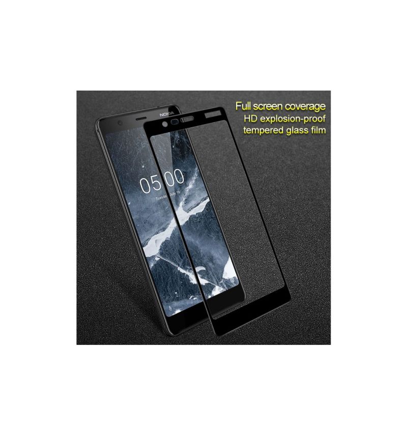 Nokia 5.1 – Ochranné Tvrzené Sklo V Plné Velikosti – Černá