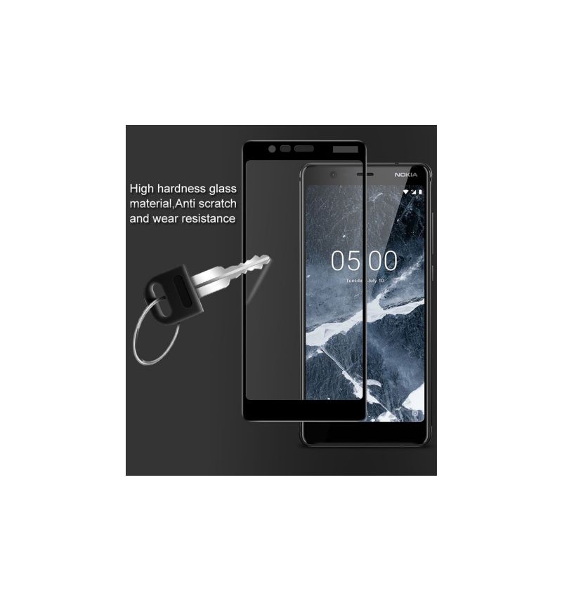 Nokia 5.1 – Ochranné Tvrzené Sklo V Plné Velikosti – Černá