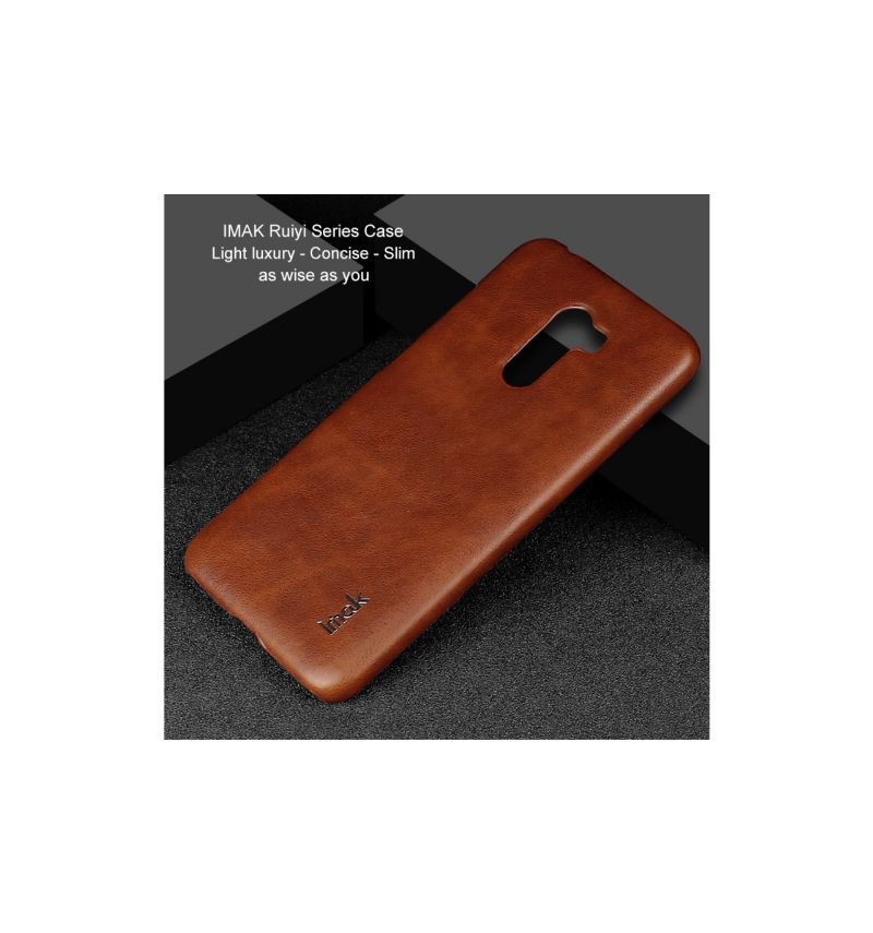Kryt Na Pocophone F1 Imak Imitace Kůže - Hnědá