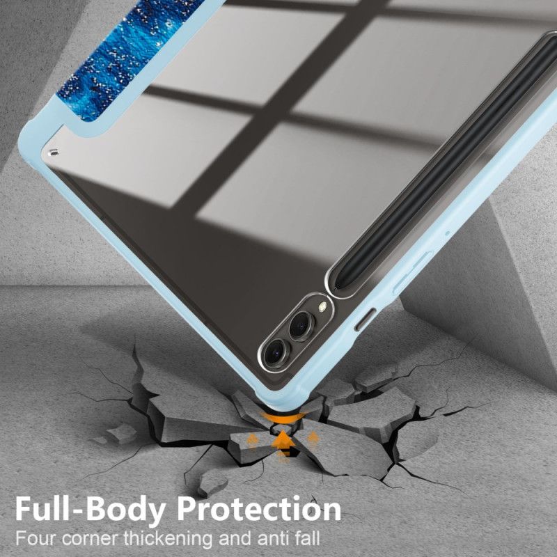 Samsung Galaxy Tab S9 Plus Transparentní Vlna Zpět
