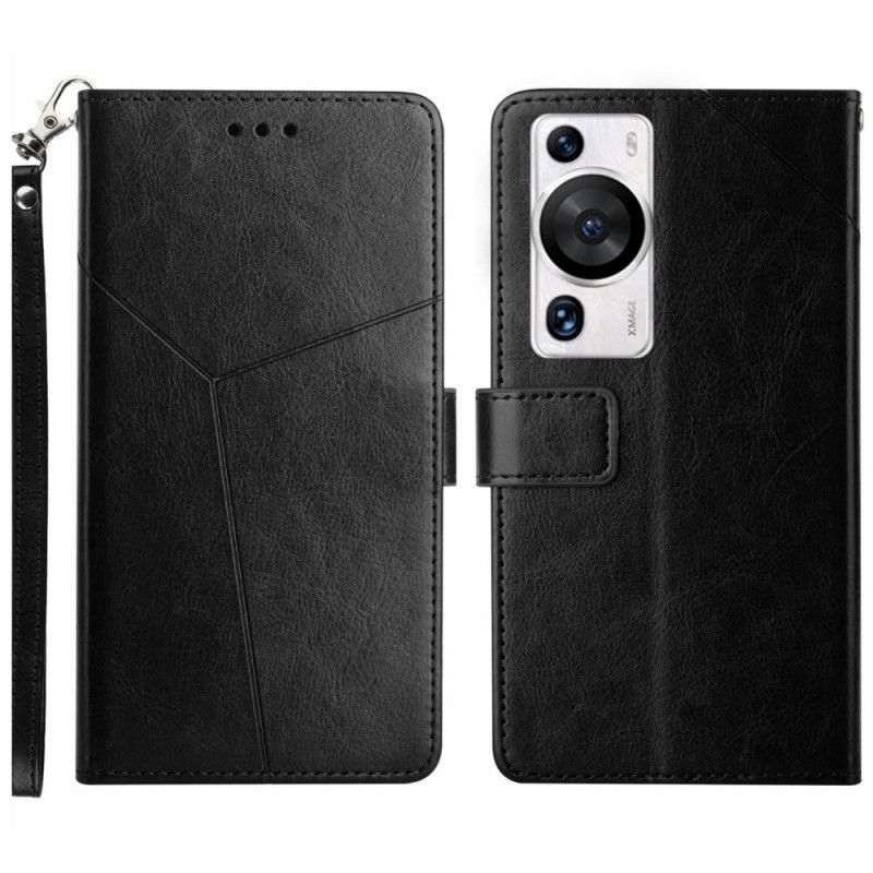 Kožené Pouzdro Na Huawei P60 Pro Na Lana Design Popruhu Y