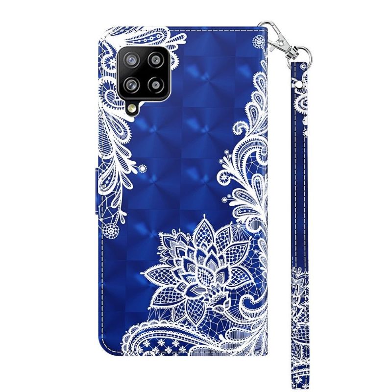 Flipové Pouzdro Na Samsung Galaxy A42 5G Krajkový Květ