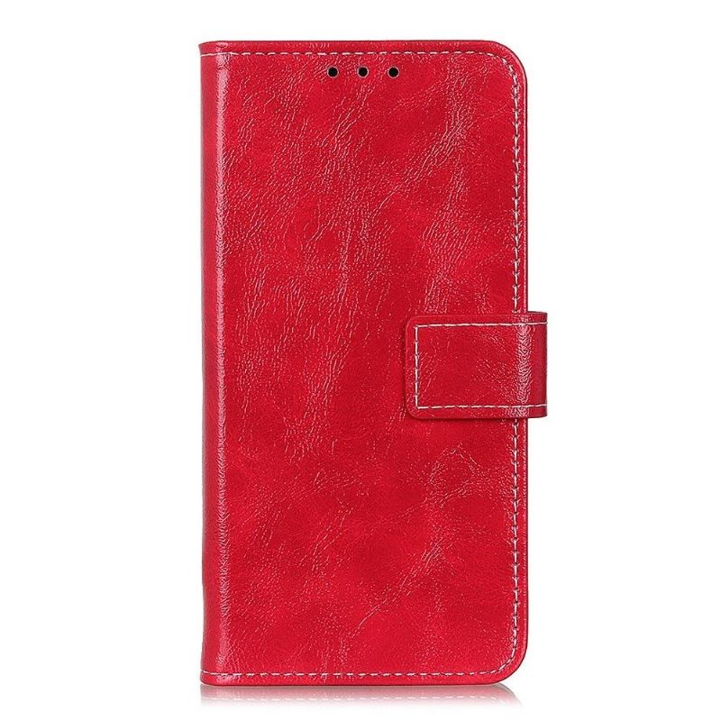Flipové Pouzdro Na Samsung Galaxy A42 5G Prošívání S Luxusním Koženým Efektem