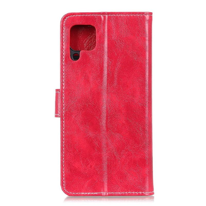 Flipové Pouzdro Na Samsung Galaxy A42 5G Prošívání S Luxusním Koženým Efektem