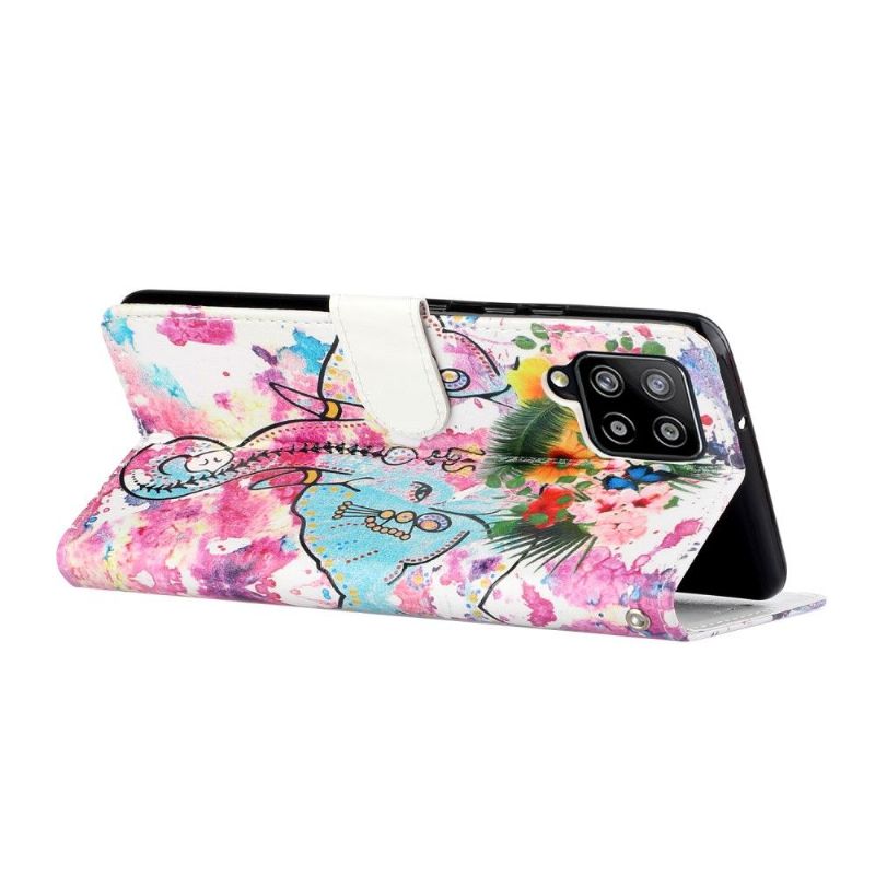 Flipové Pouzdro Na Samsung Galaxy A42 5G Tropický Slon