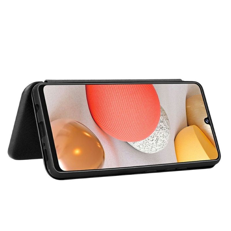 Flipové Pouzdro Na Samsung Galaxy A42 5G Umělá Kůže Ve Stylu Uhlíkových Vláken