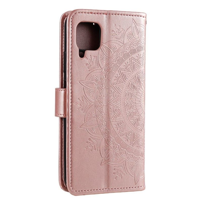 Kožené Pouzdro Na Samsung Galaxy A42 5G Reliéfní Mandala