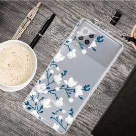 Kryt Na Samsung Galaxy A42 5G Bílé Květy