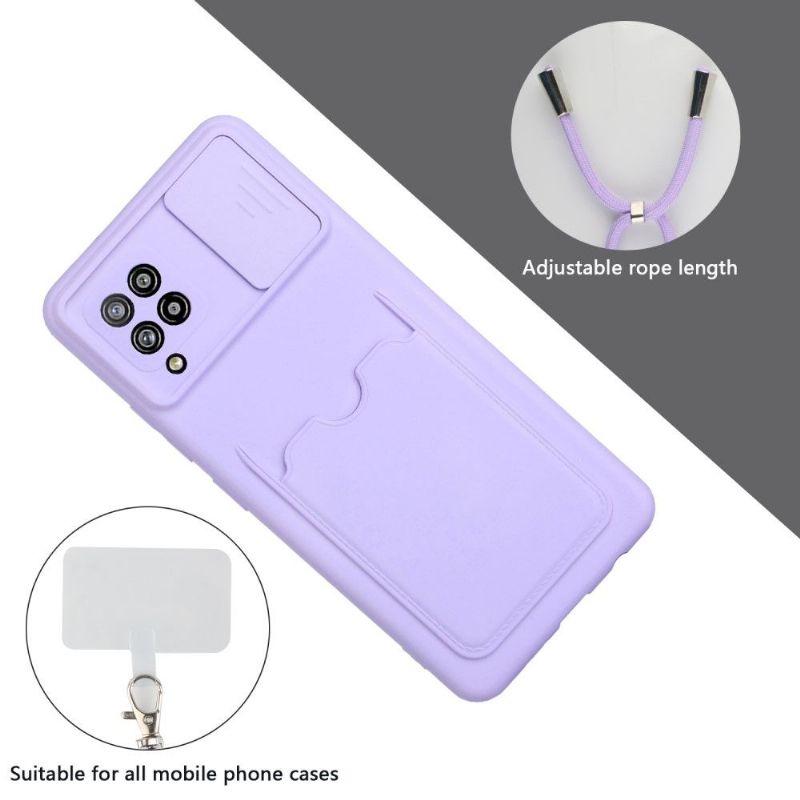 Kryt Na Samsung Galaxy A42 5G Kryt Fotoaparátu S Držákem Karty A Šňůrkou