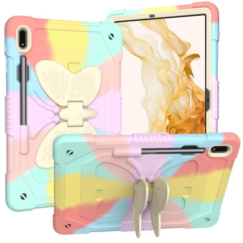 Kryt Samsung Galaxy Tab S9 Motýlí Podpěra A Ramenní Popruh