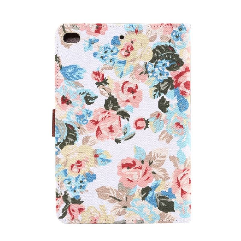 iPad Mini 2019 – Floral Cover Textilie Cover – White