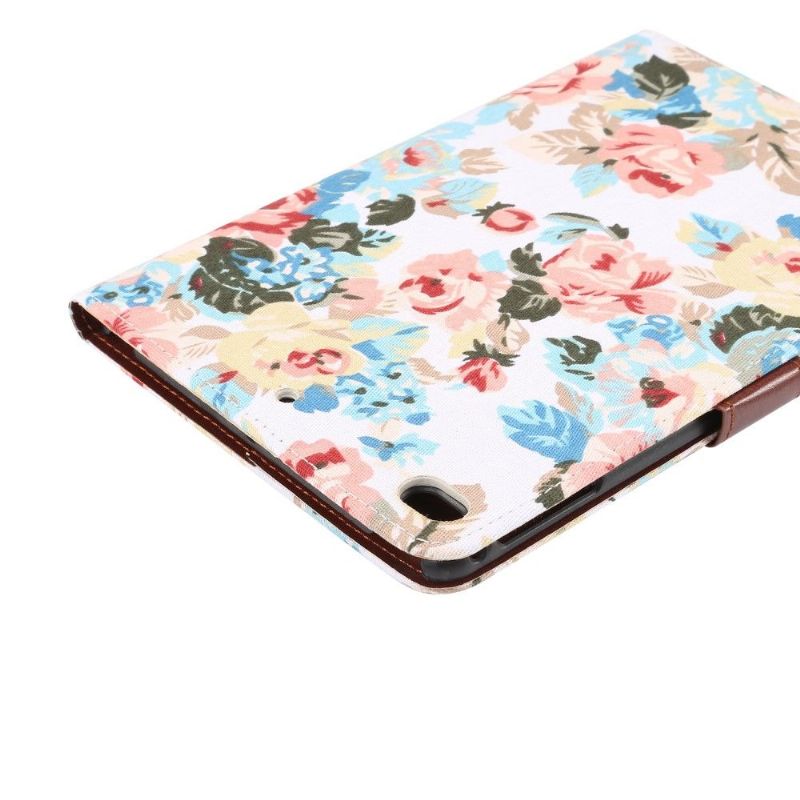 iPad Mini 2019 – Floral Cover Textilie Cover – White