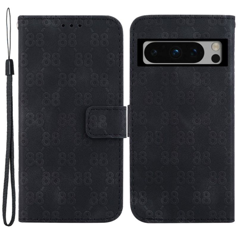 Kožený Kryt Google Pixel 8 Pro Design 88 S Lanyardem