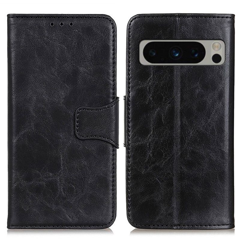 Kožený Kryt Google Pixel 8 Pro Dělená Kožená Oboustranná Spona