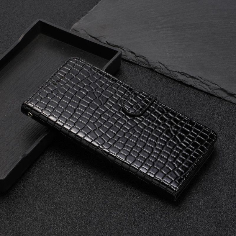 Kožený Kryt Google Pixel 8 Pro Krokodýlí Styl S Popruhem