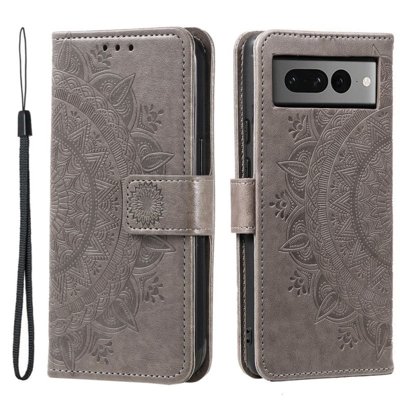 Kožený Kryt Google Pixel 8 Pro Mandala S Popruhem