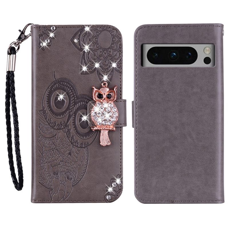 Kožený Kryt Google Pixel 8 Pro Sova Mandala A Kouzlo