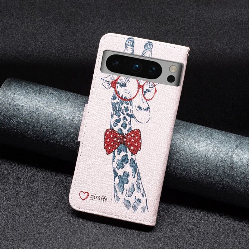 Kožený Kryt Google Pixel 8 Pro Žirafa Intello