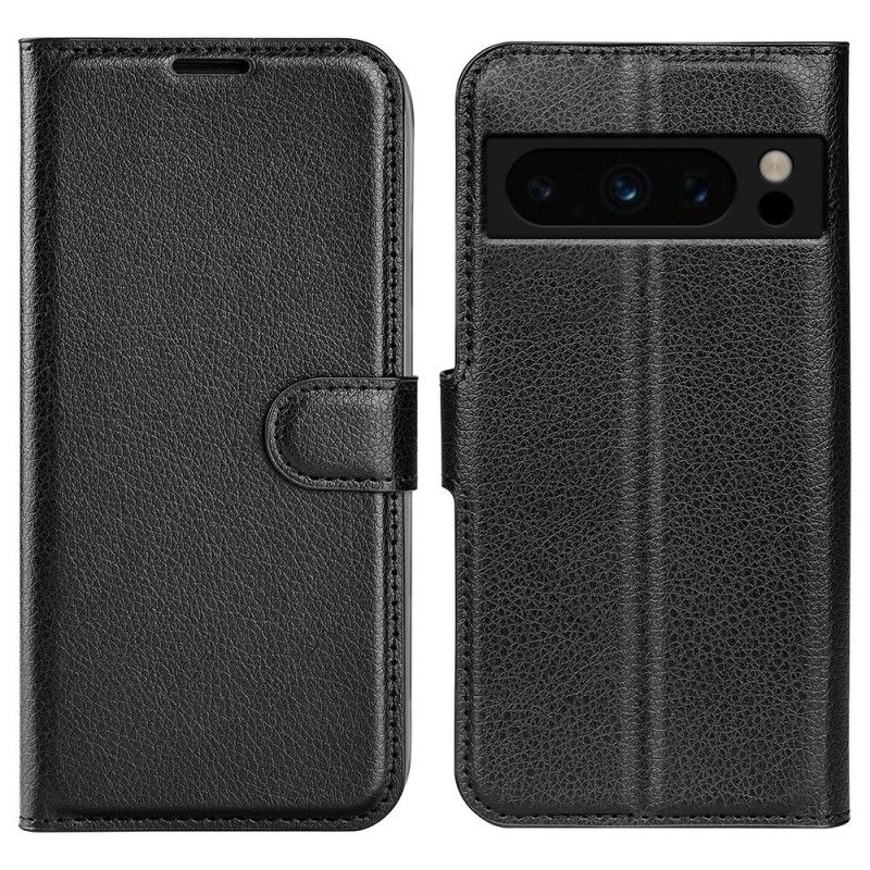 Kožený Kryt Na Google Pixel 8 Pro Klasická Litchi Kůže