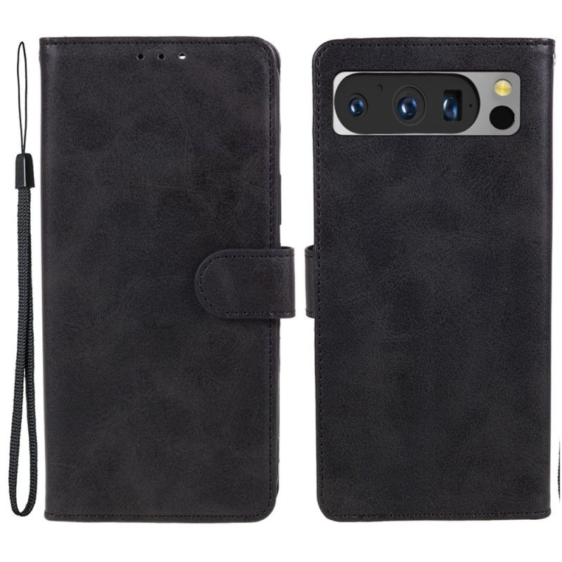 Kožený Kryt Na Google Pixel 8 Pro S Lanyardem