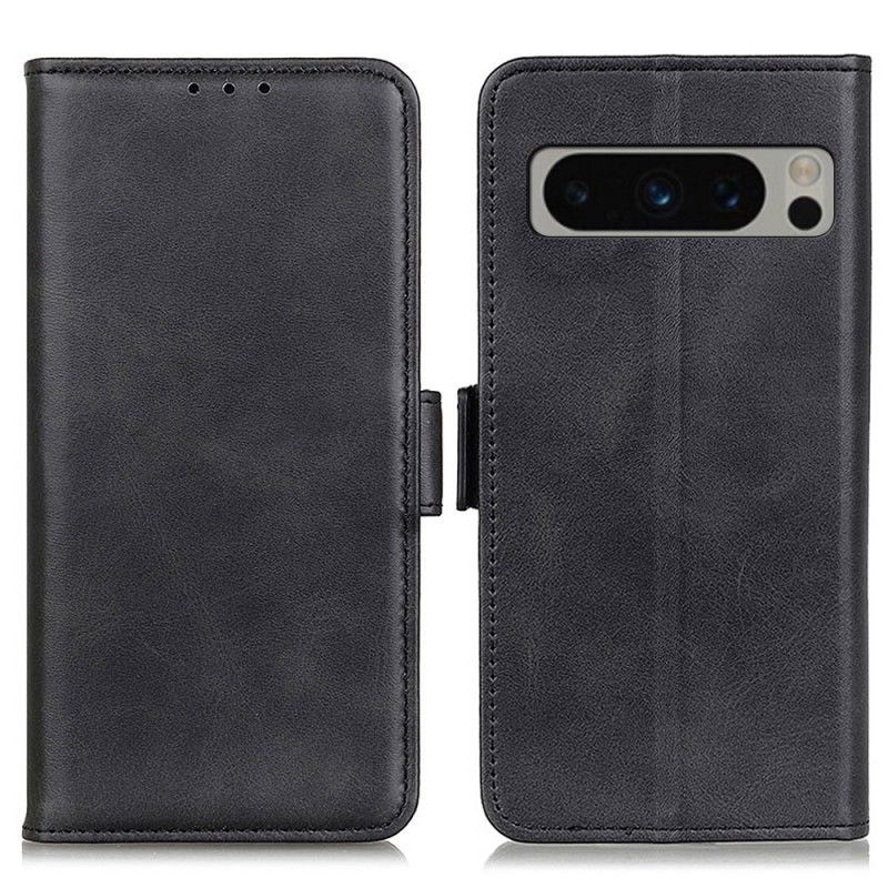 Kožený Kryt Na Google Pixel 8 Pro Styl Kůže S Dvojitou Sponou