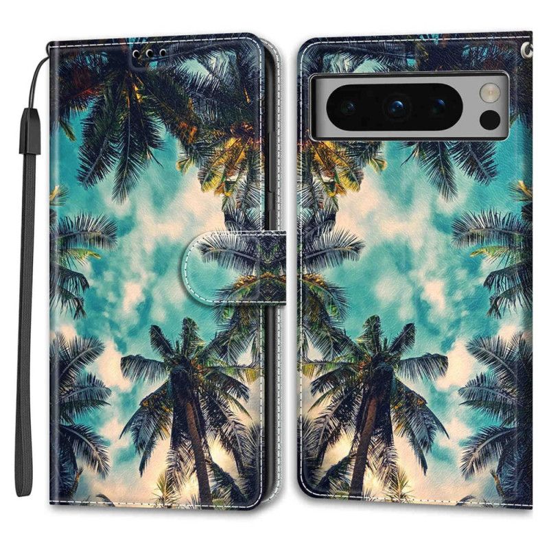 Peněženková Pouzdra Google Pixel 8 Pro Kryty Na Mobil Dlaně Na Popruh