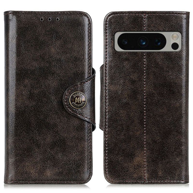 Peněženková Pouzdra Google Pixel 8 Pro Kryty Na Mobil Knoflíková Spona
