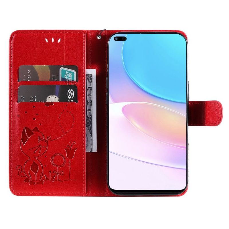 Flipové Pouzdro Na Huawei Nova 8i / Honor 50 Lite Ilustrace Kočky