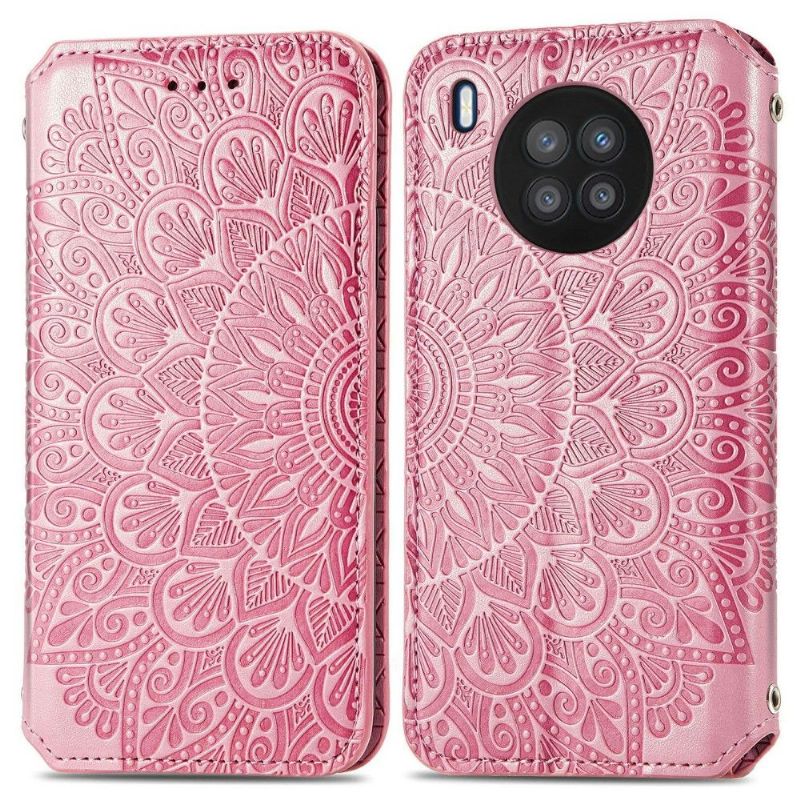 Flipové Pouzdro Na Huawei Nova 8i / Honor 50 Lite Kožené Pouzdro Flip Chic Mandala