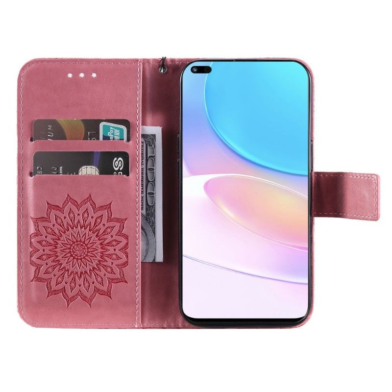 Flipové Pouzdro Na Huawei Nova 8i / Honor 50 Lite Na Lana Slunečnice