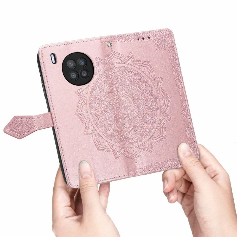 Flipové Pouzdro Na Huawei Nova 8i / Honor 50 Lite Mandala Reliéf Z Umělé Kůže