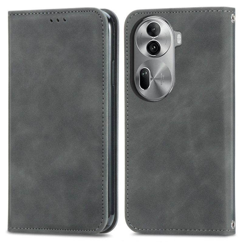 Kožené Pouzdro Folio Oppo Reno 11 Pro 5g Semišový Styl