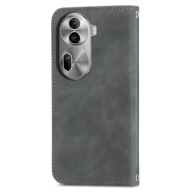 Kožené Pouzdro Folio Oppo Reno 11 Pro 5g Semišový Styl