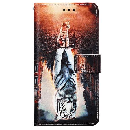 Kožený Kryt Na Oppo Reno 11 Pro 5g Sen O Kotěti S Popruhem