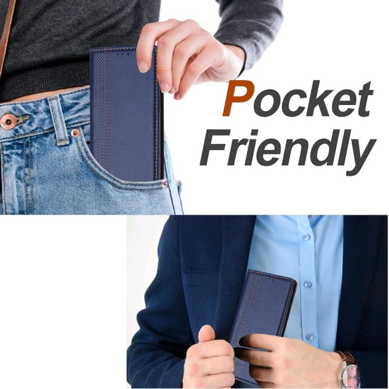 Kožené Pouzdro Folio Oppo Reno 14 5g Prošívání