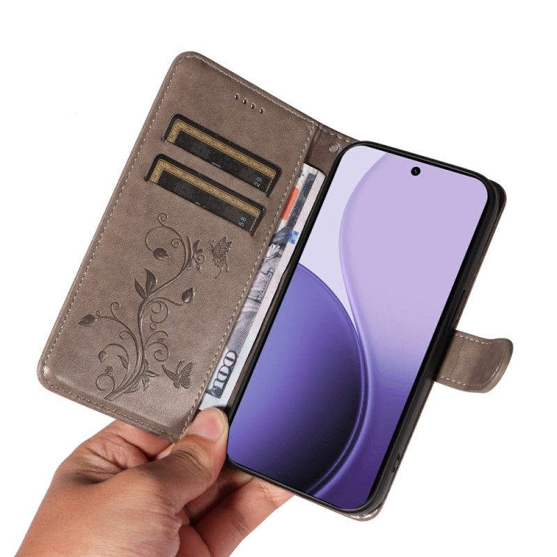 Kožený Kryt Na Oppo Reno 14 5g Malé Květiny