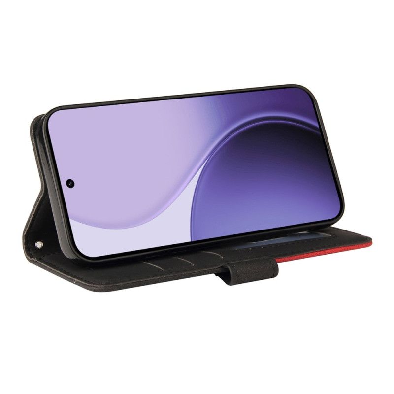 Kožený Kryt Oppo Reno 14 5g Dvoubarevná Vlnovka