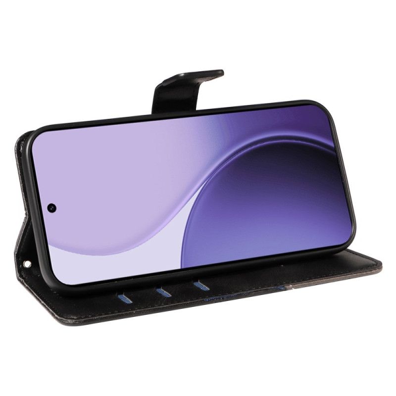 Kožený Kryt Oppo Reno 14 5g Dvoubarevné Linie