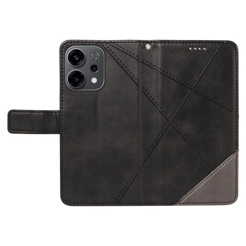 Kožený Kryt Oppo Reno 14 5g Dvoubarevné Linie