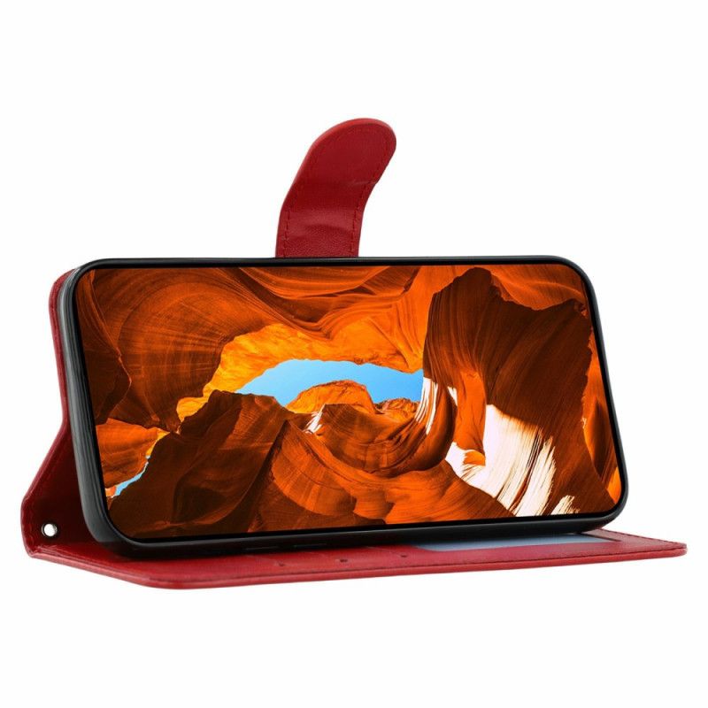 Peněženková Pouzdra Oppo Reno 14 5g Kryty Na Mobil Kožený Efekt S Popruhem