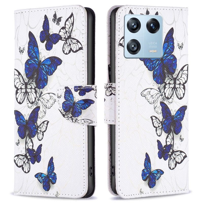 Flipové Pouzdro Na Xiaomi 13 Pro Barevní Motýli