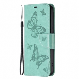 Flipové Pouzdro Na Xiaomi 13 Pro Na Lana Butterflies Printed Strappy