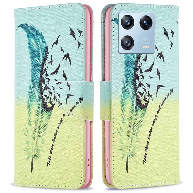 Flipové Pouzdro Na Xiaomi 13 Pro Pírko