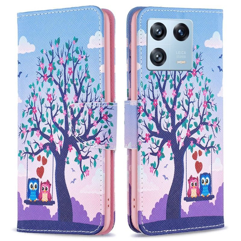 Flipové Pouzdro Na Xiaomi 13 Pro Sovy Na Houpačce