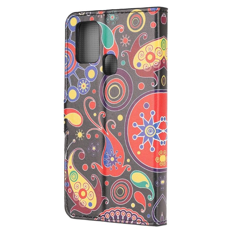 Flipové Pouzdro Na Samsung Galaxy A21s Barevný Paisley