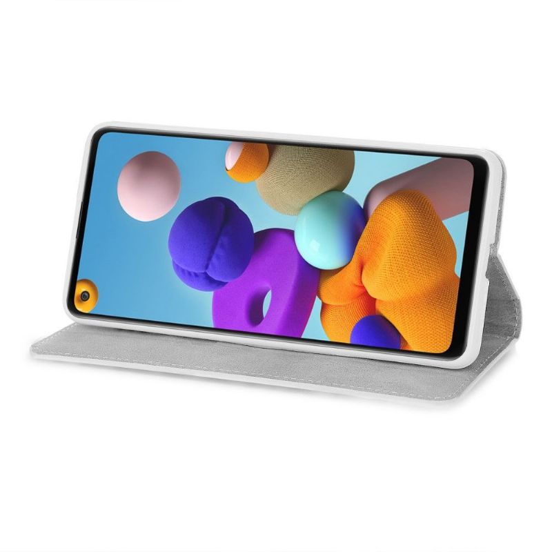 Flipové Pouzdro Na Samsung Galaxy A21s Držák Na Třpytivé Karty