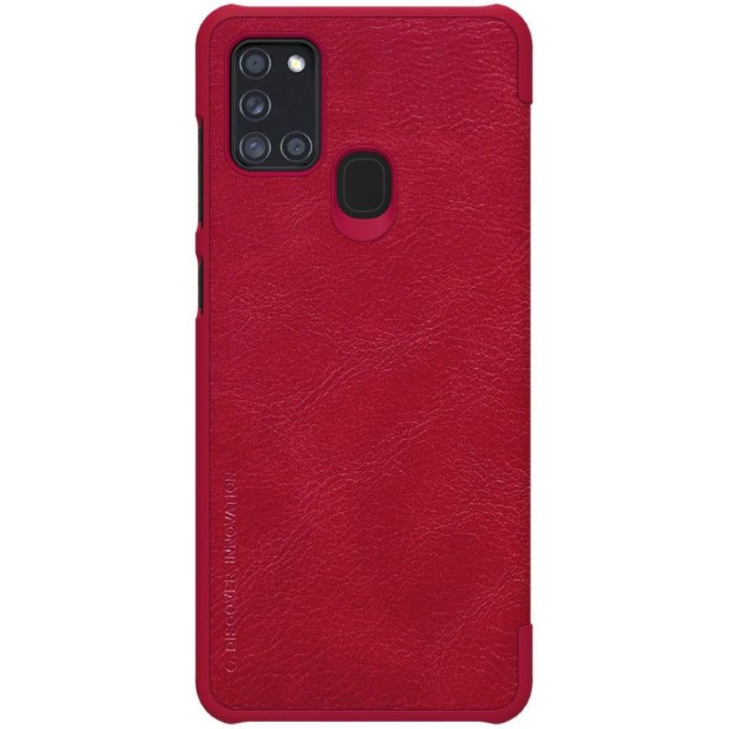 Flipové Pouzdro Na Samsung Galaxy A21s Kožený Efekt Řady Qin