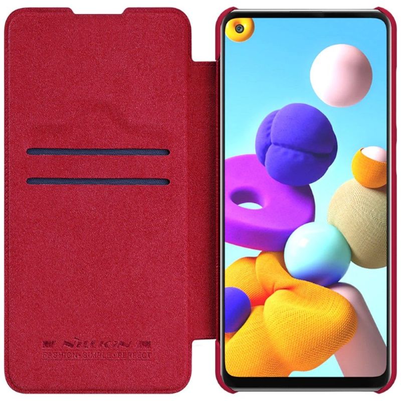 Flipové Pouzdro Na Samsung Galaxy A21s Kožený Efekt Řady Qin